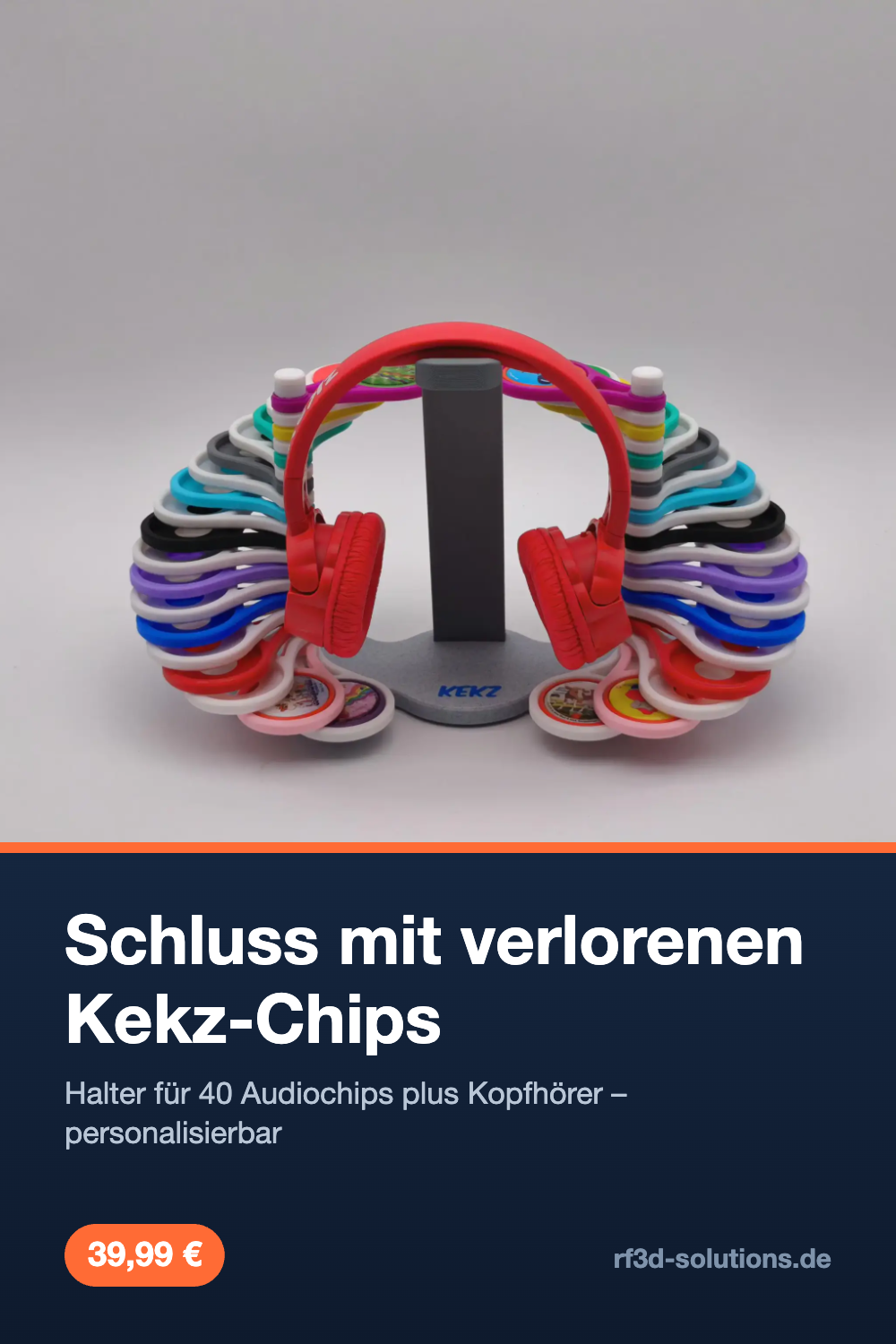 Kekz Halter Groß – 40 Audiochips - RF3D Solutions