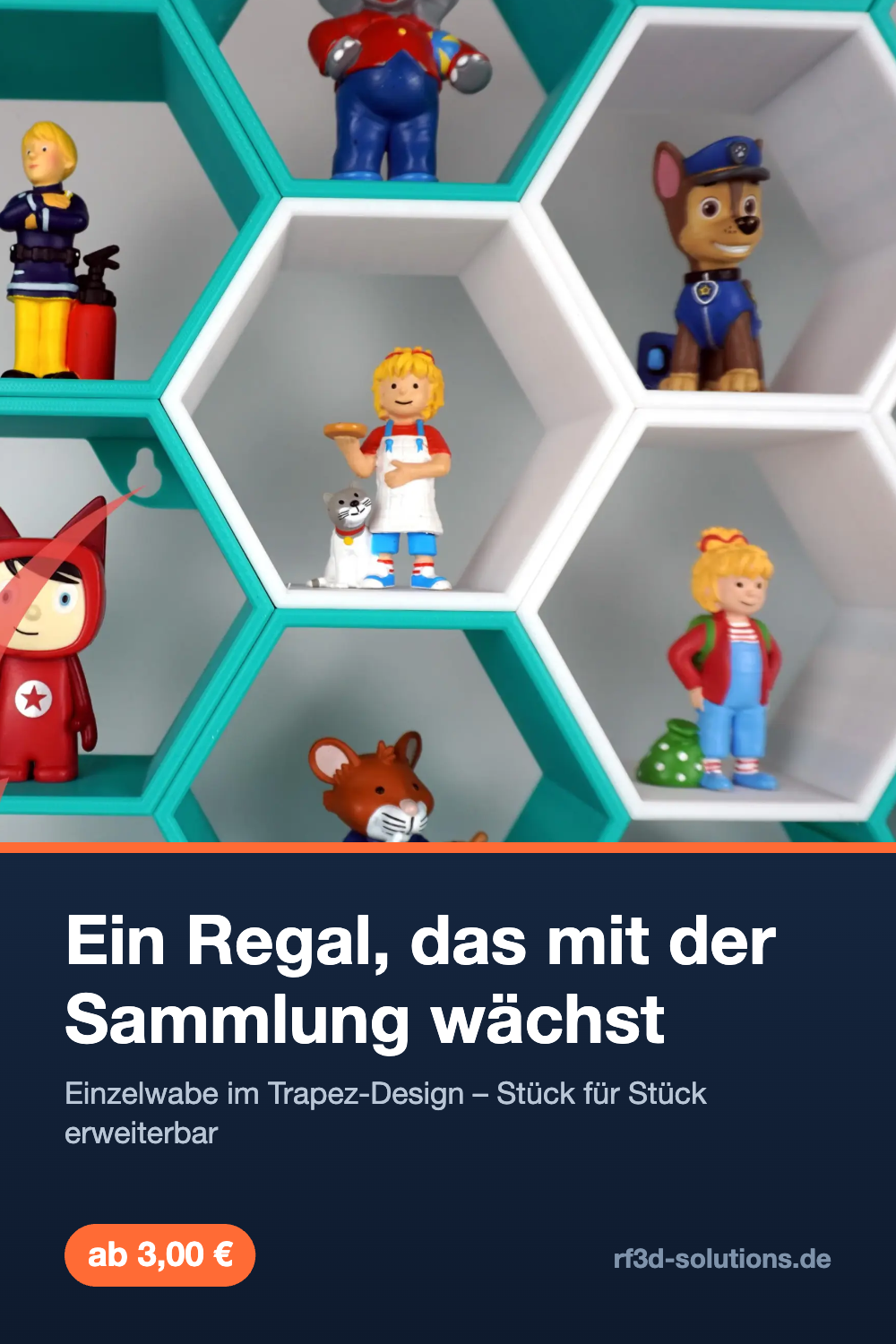 Tonie Waben Regal – Einzelwabe - RF3D Solutions